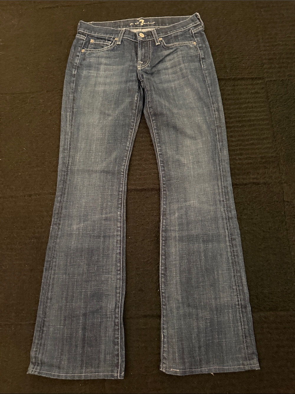 7 For All Mankind Dark Blue Flare Jeans